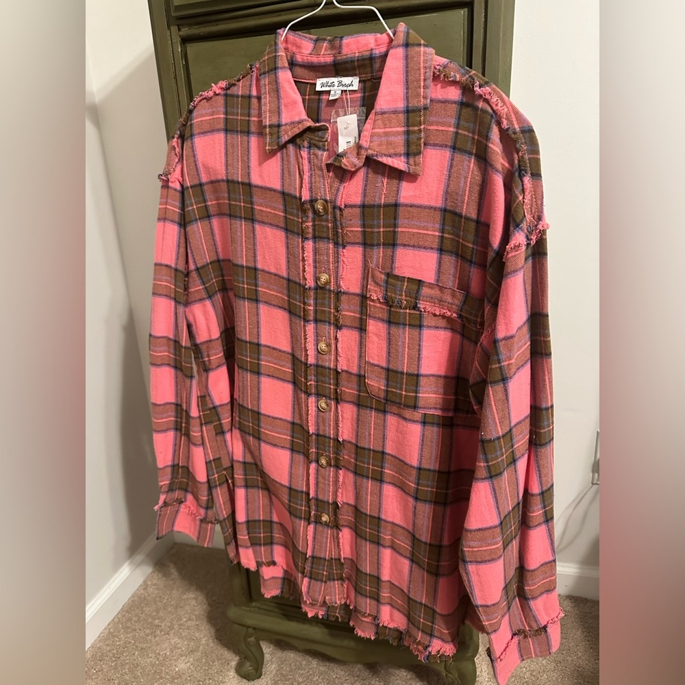 Pink Flannel shirt NWT - Picture 1 of 13